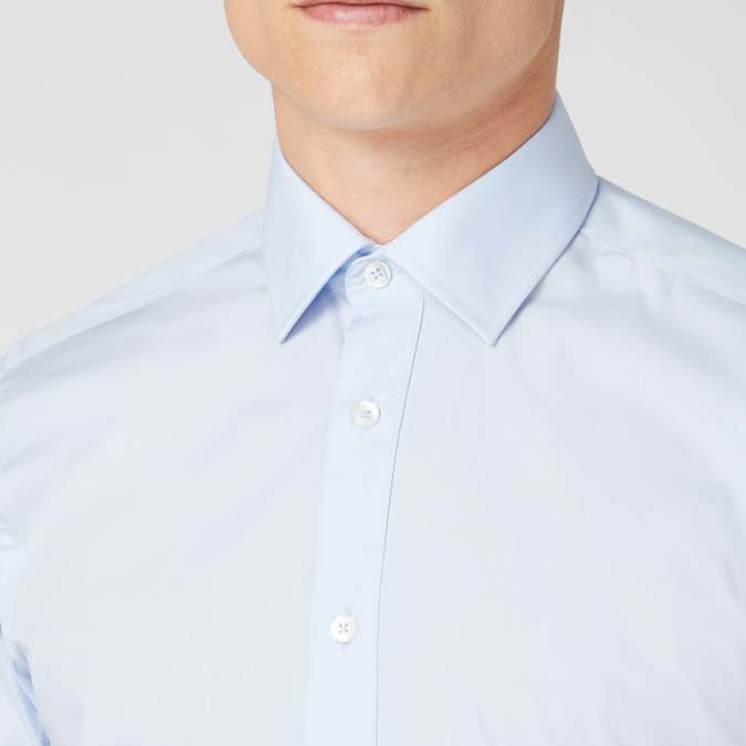 Remus Uomo 18300 222 Tapered Fit Blue Long Sleeve Dress Shirt