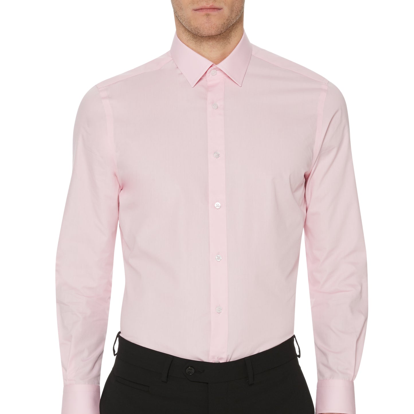 Remus Uomo 18300 625 Tapered Fit Pink Long Sleeve Dress Shirt