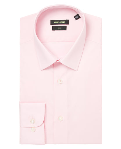 Remus Uomo 18600 625 Mid Pink Rome/F Ashton Plain - Cotton Polyester Shirt