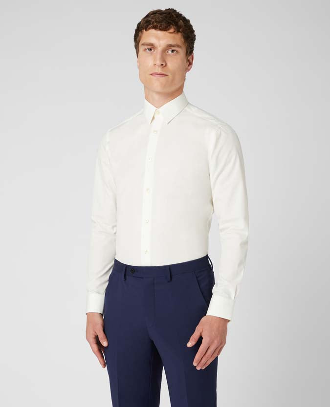 Remus Uomo 18600 912 Ivory Rome/F Ashton Plain - Cotton Polyester Shirt