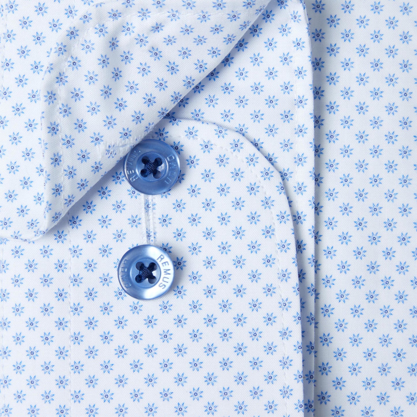 Remus Uomo 18683 12 Blue Tapered/Frank Long Sleeve Dress Shirt