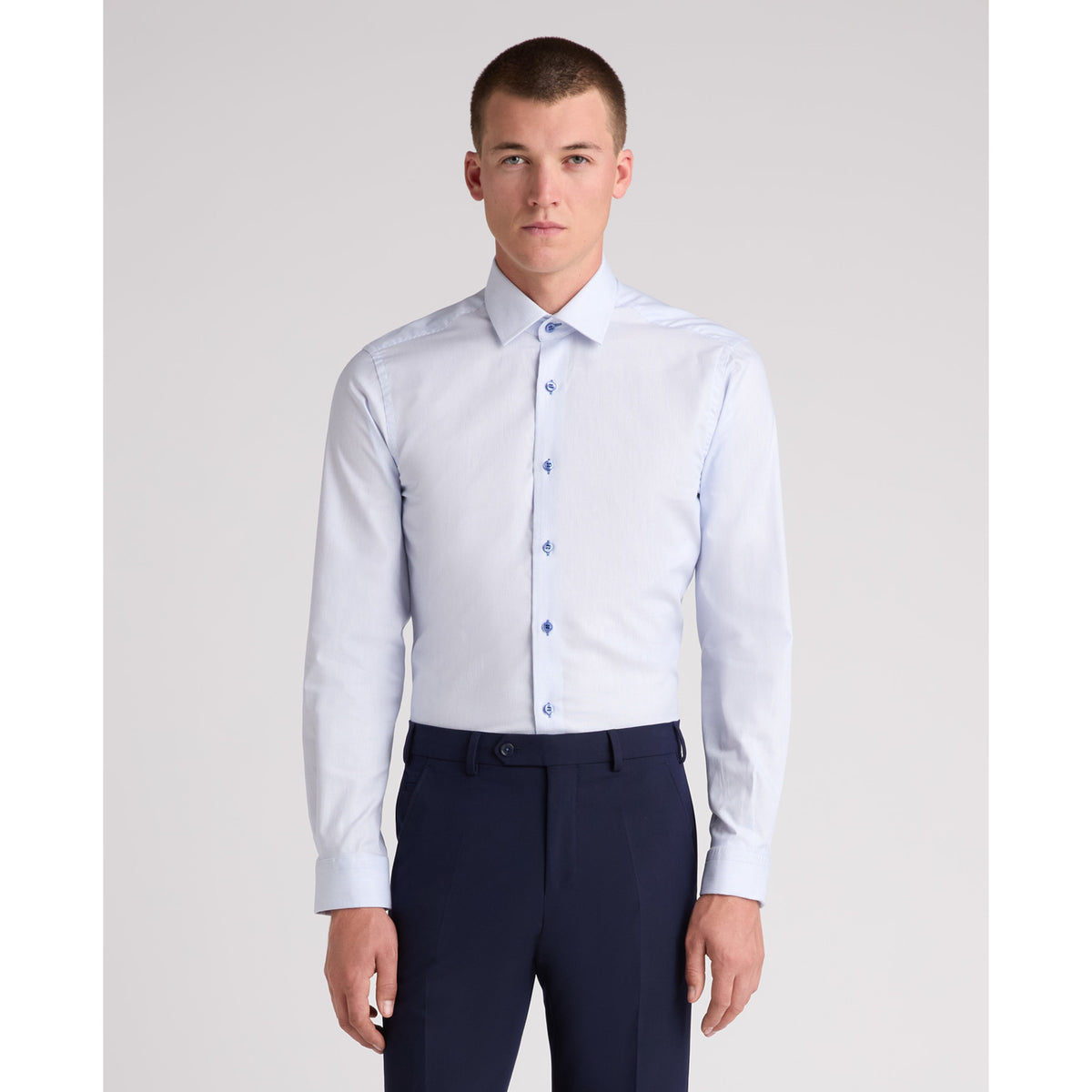 Remus Uomo 18756 22 Blue Tapered Shirt
