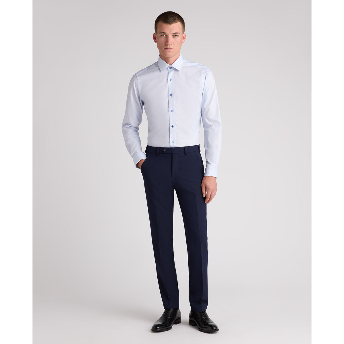 Remus Uomo 18756 22 Blue Tapered Shirt