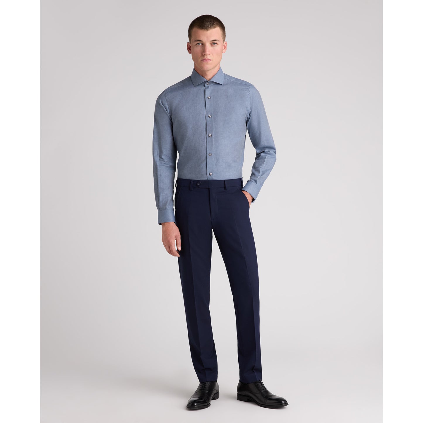 Remus Uomo 18757 24 Blue Tapered Shirt