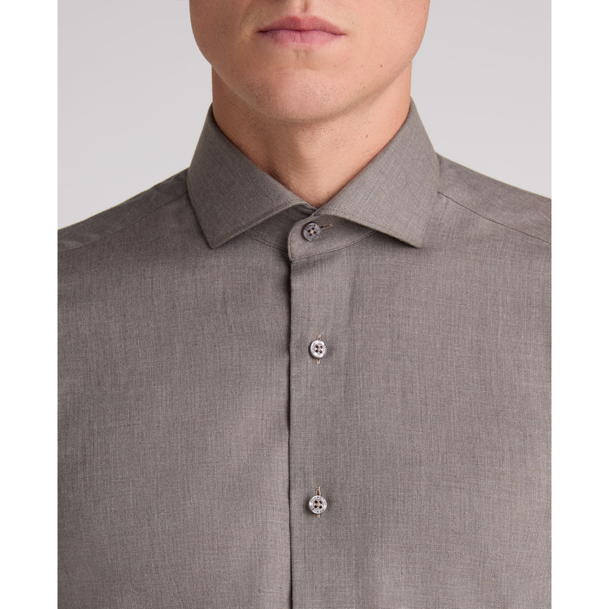 Remus Uomo 18757 43 Brown Tapered Shirt