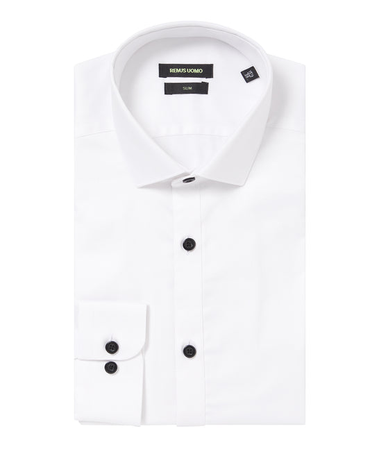 Remus Uomo 18802 01 White Rome Slim Fit Dress Shirt