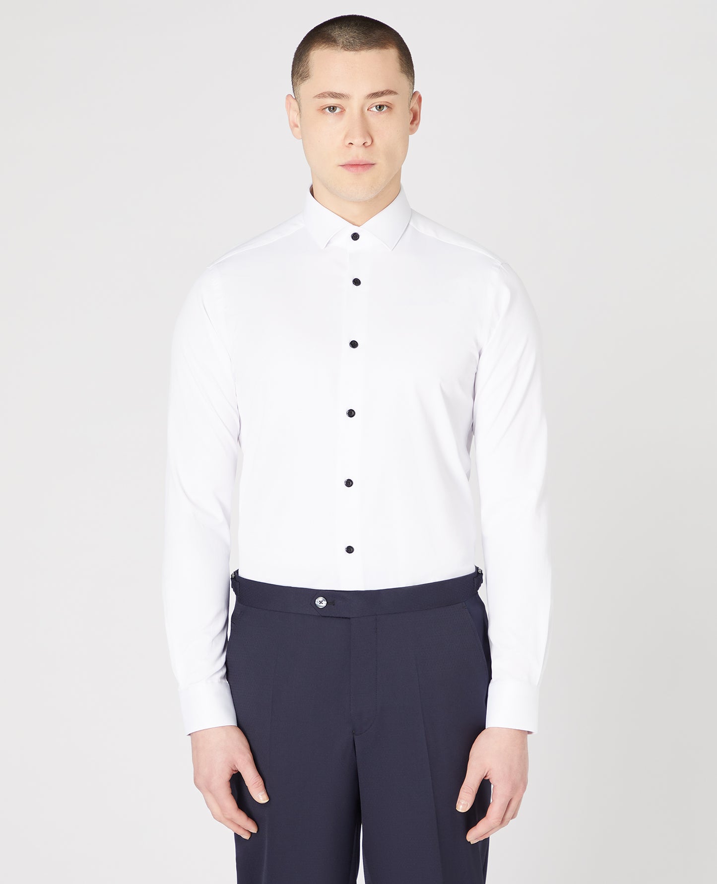 Remus Uomo 18825 01 White Slim Dress Shirt