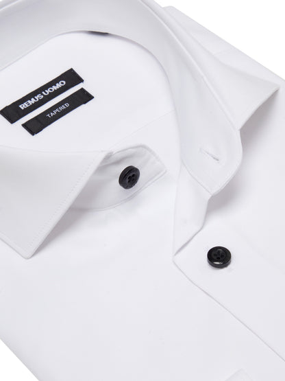 Remus Uomo 18826 01 White Tapered/Frank Long Sleeve Dress Shirt