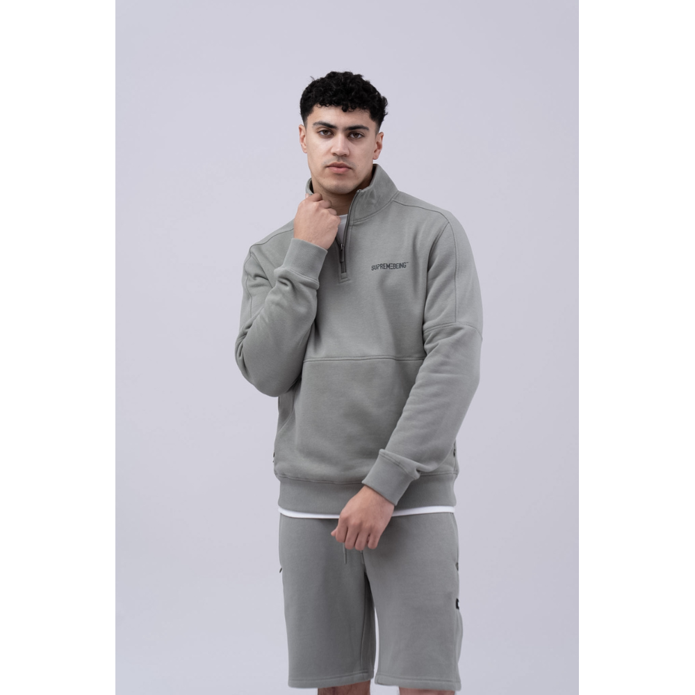 Supremebeing Rico- Z6202 Soft Green 1/4 Zip