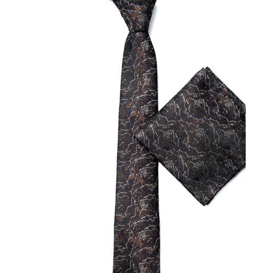 Remus Uomo TP4225 47 Dark Blue Brown Tie Set