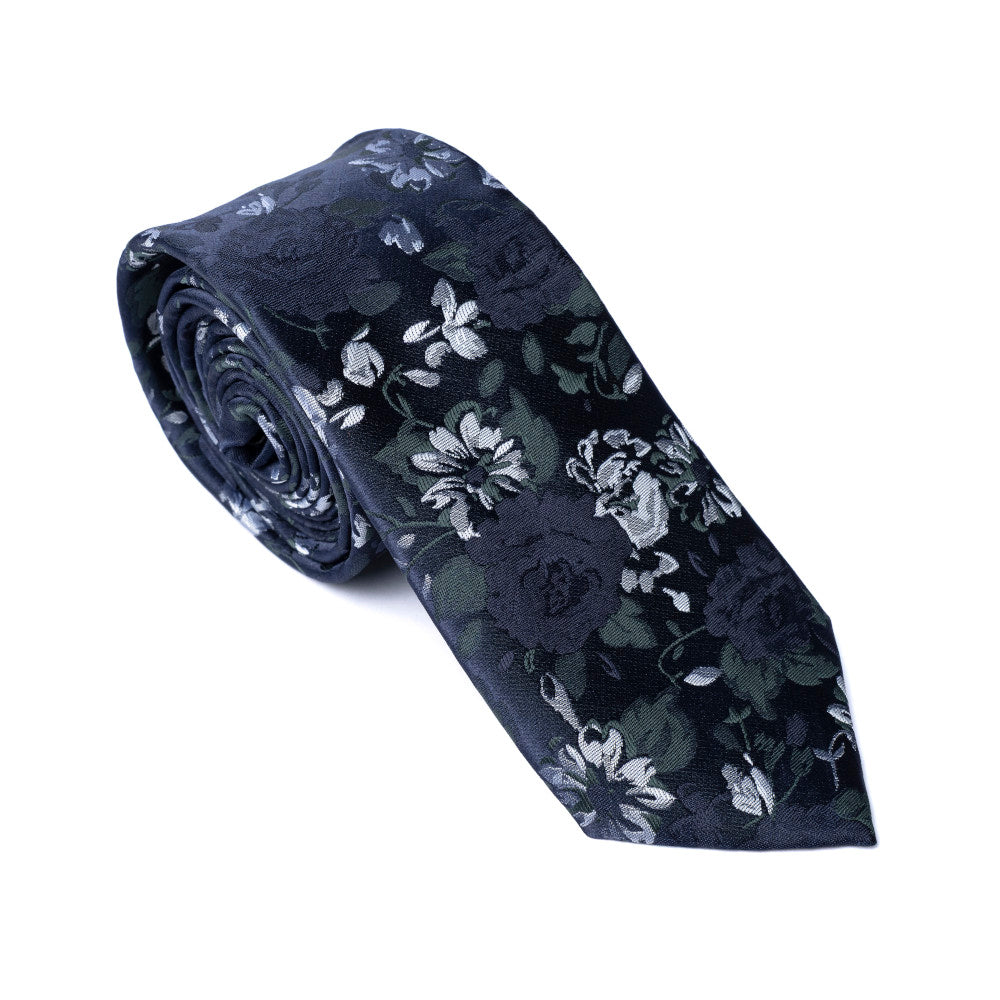 Remus Uomo Tp4973 38 Dark Green Tie & Pocket Square Set