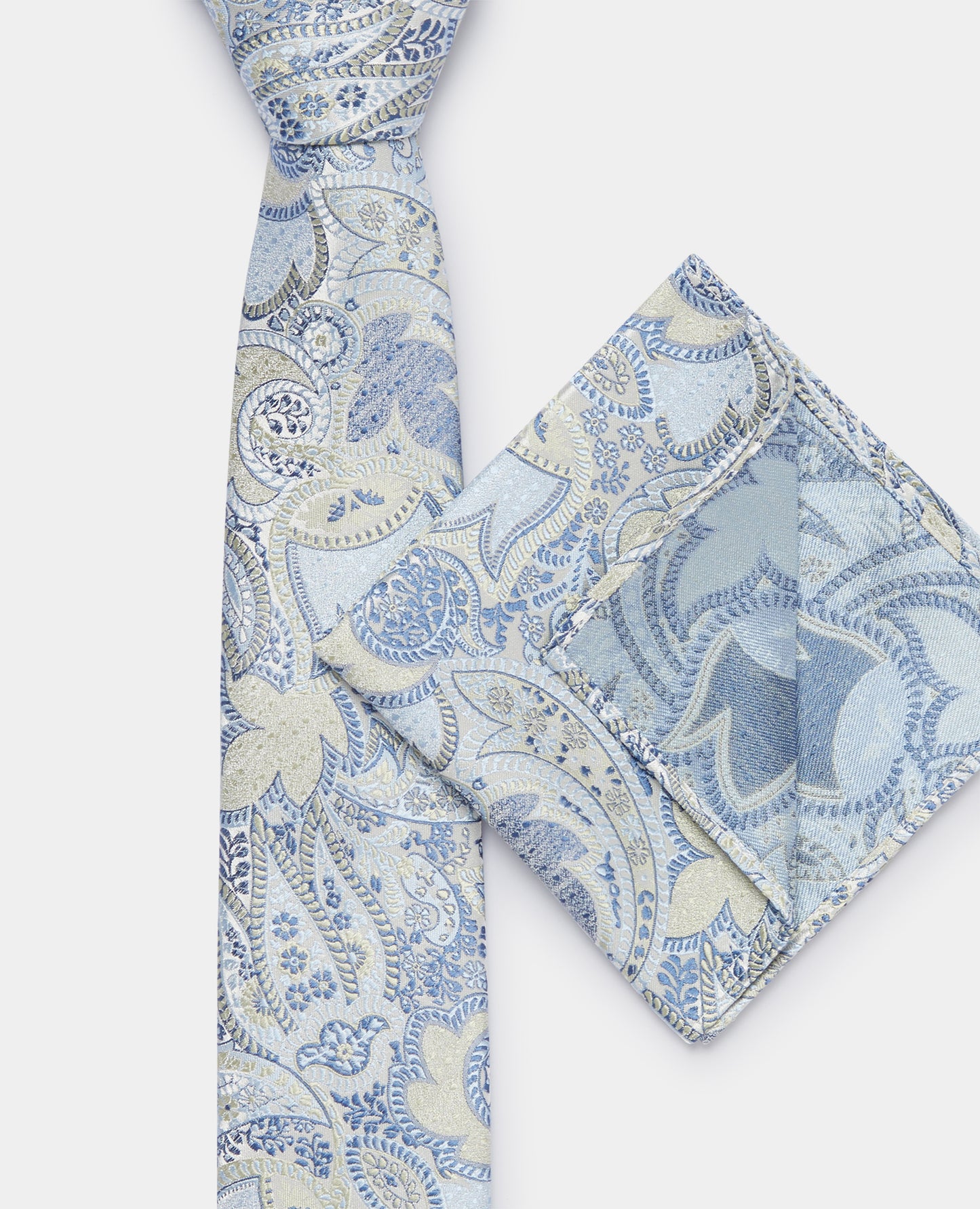 Remus Uomo TP6859 32 Pale Green Tie & Pocket Square Set