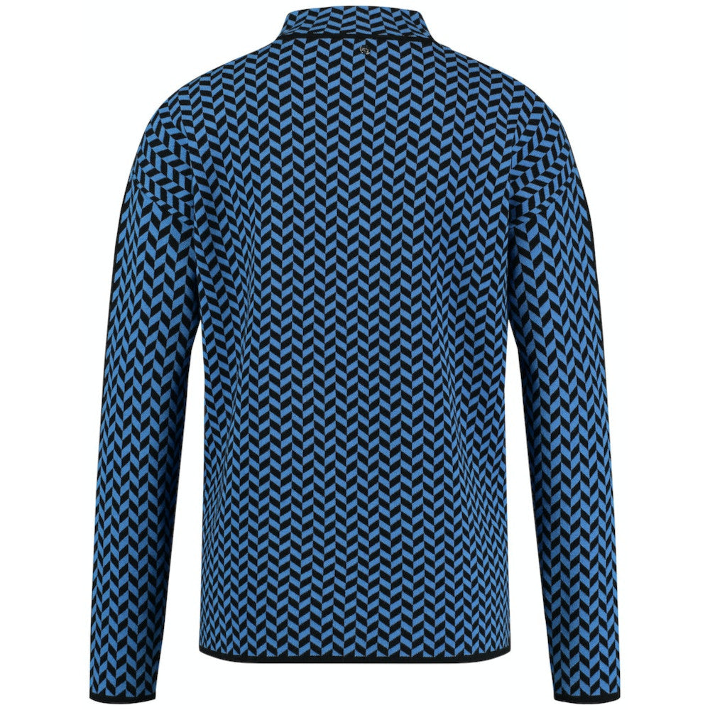 Gerry Weber 170515 44713 8010 Blue/Black Pattern Pullover