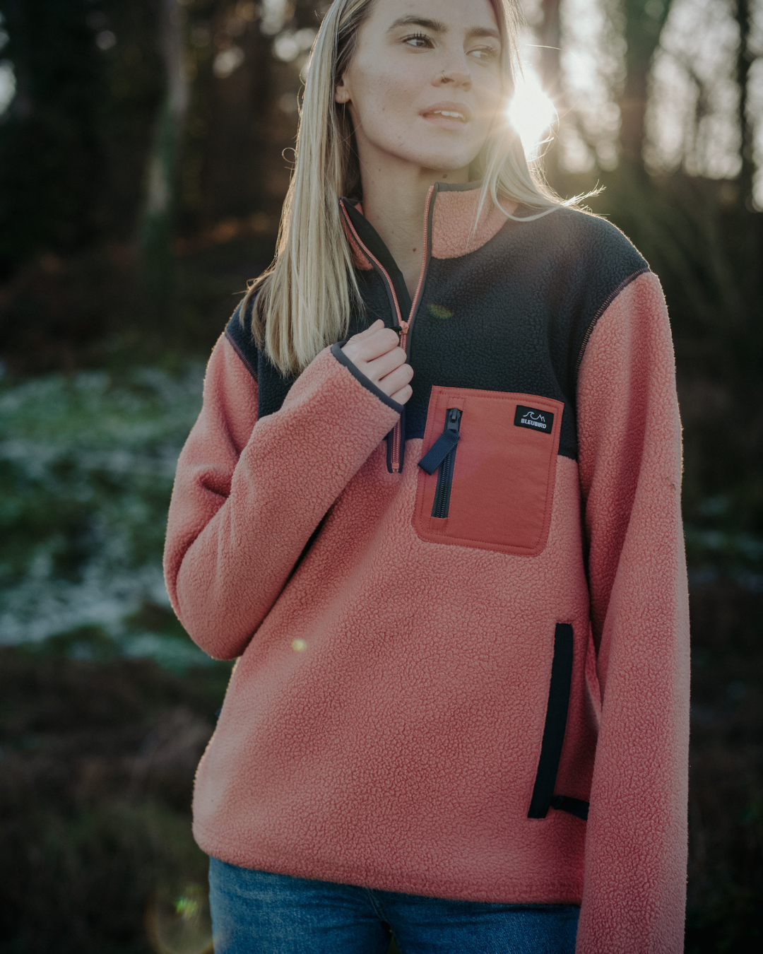 Bleubird Polar Fleece - Coral