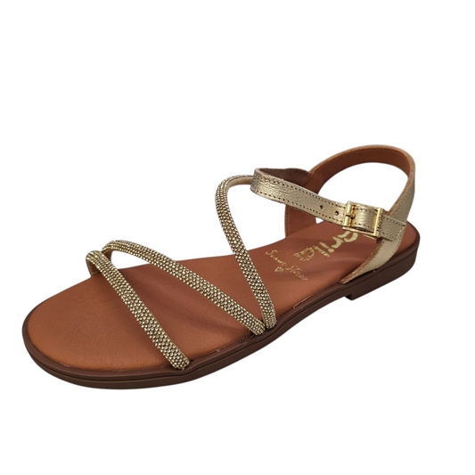 Marila Brades Brilliant Platinum/Grain Sandals