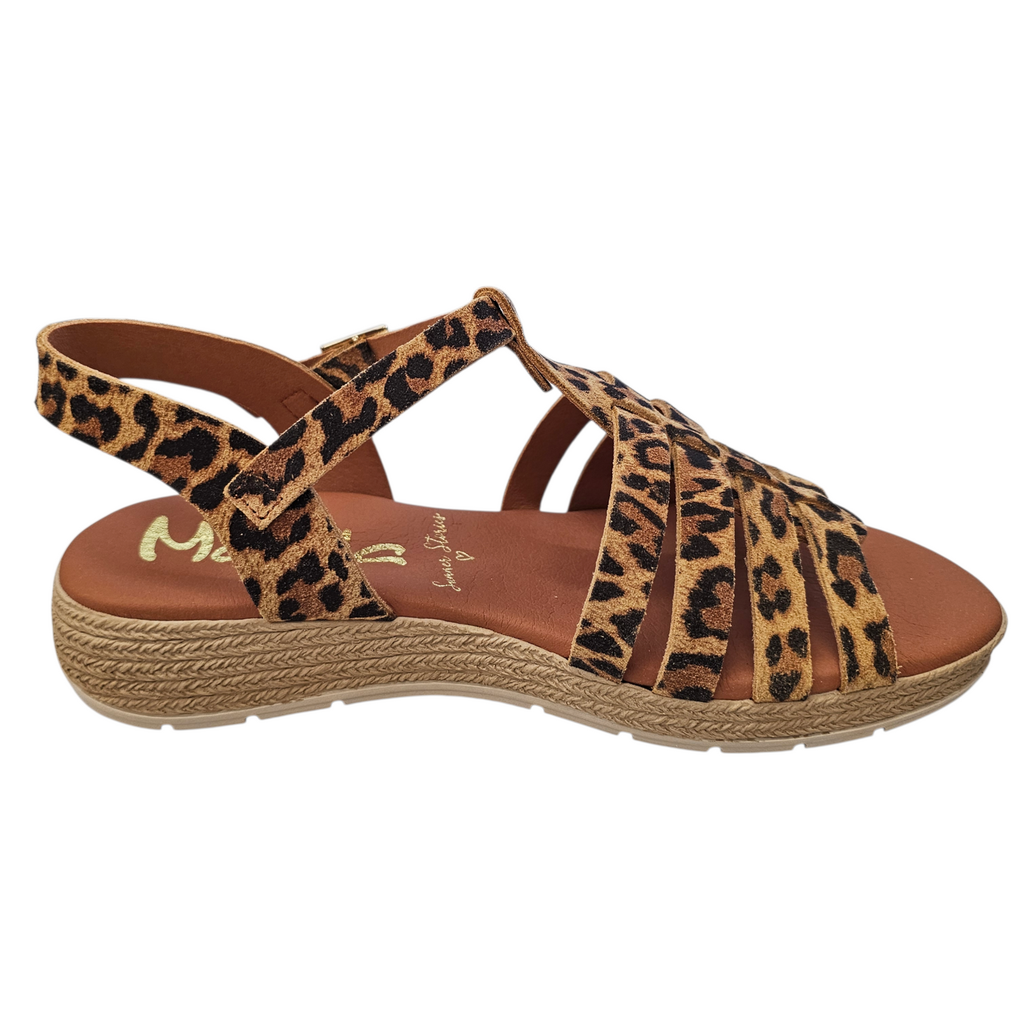 Marila Ica Leopard Black Sandals
