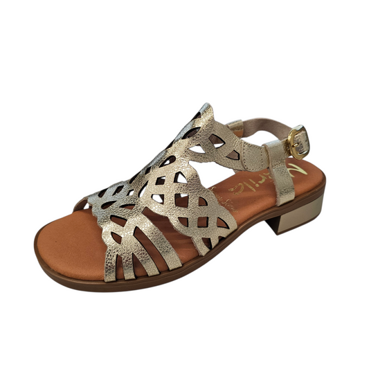 Marila Jeli Crackle Platinum Sandals