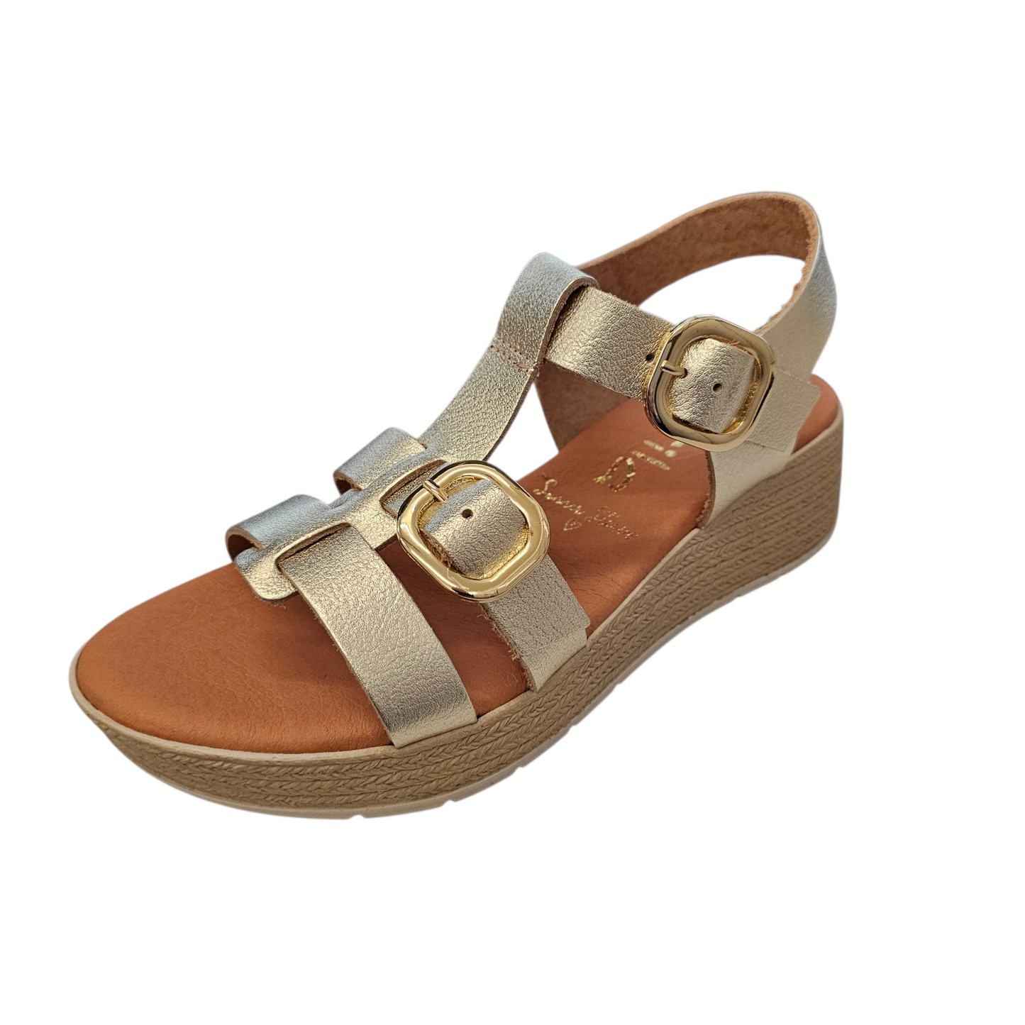 Marila Bamba Grain Champagne Sandals