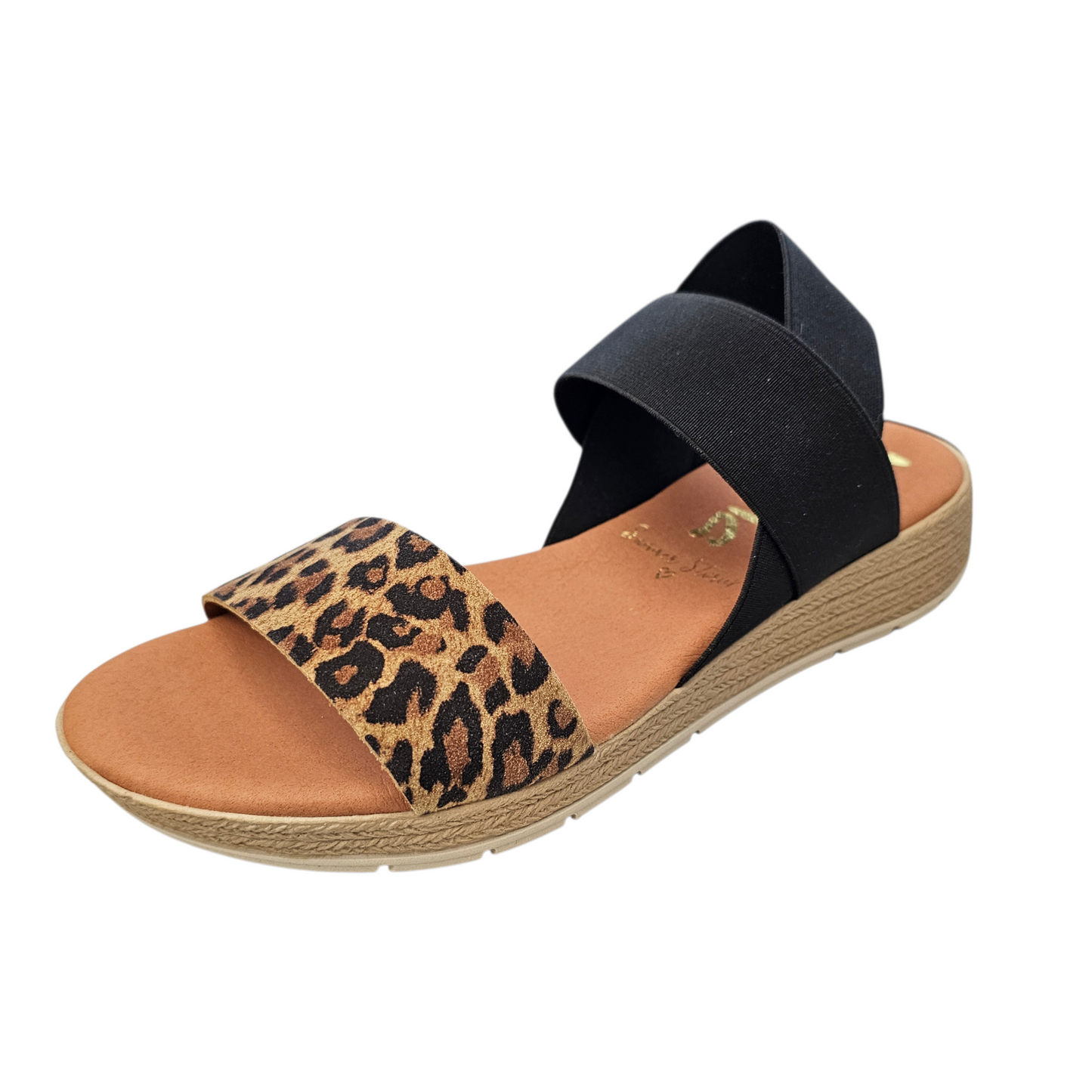 Marila Ibiza Leopard Black Sandals