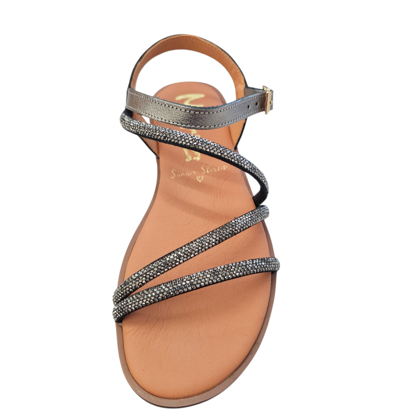 Marila Brades Brilliant Steel/Grain Sandals