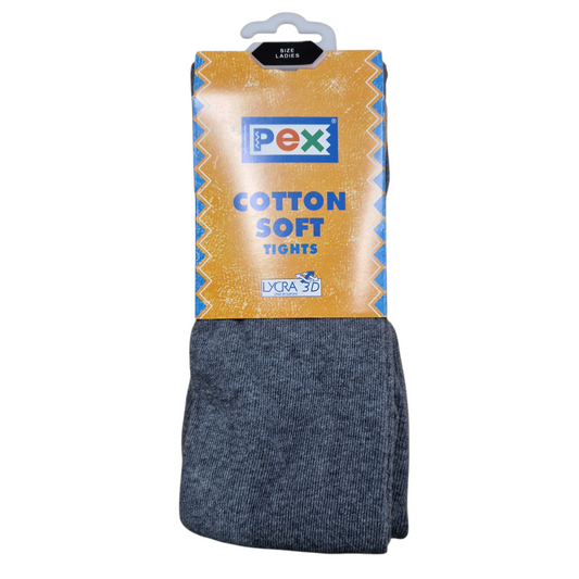 Pex Grey Cotton School Tights