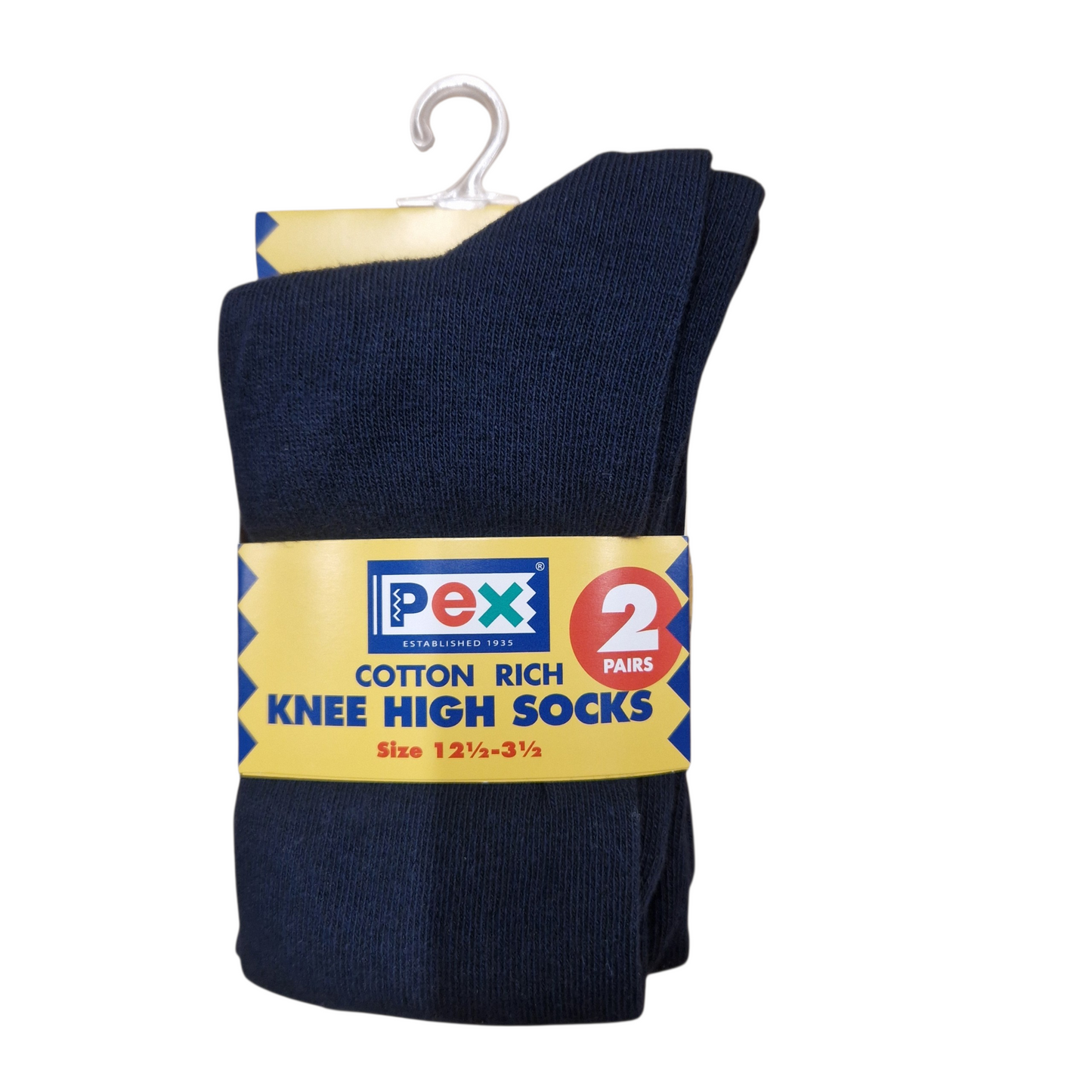 Pex Navy Knee High School Socks 2 Pack