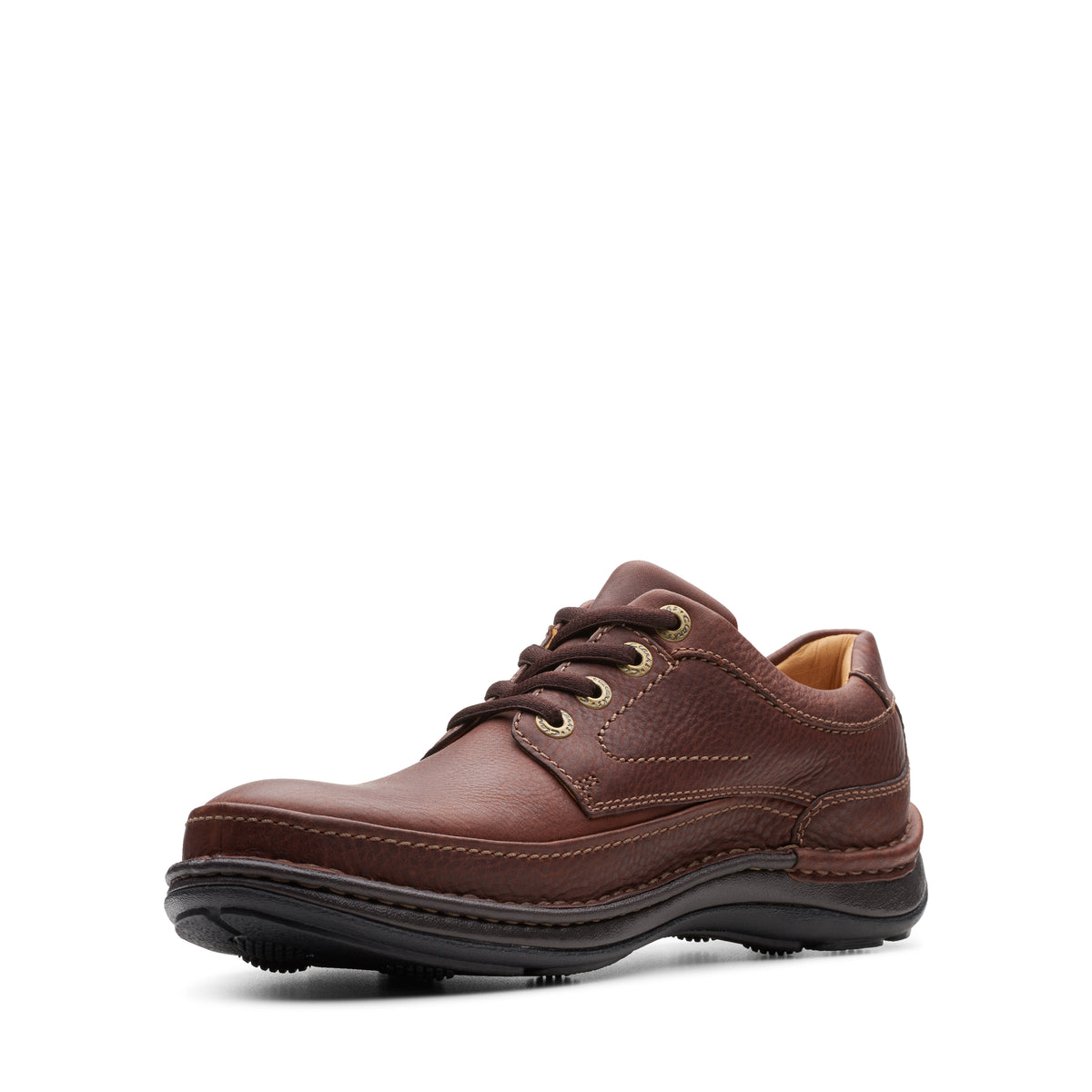 Clarks Nature Three Mahogany Leather Shoes