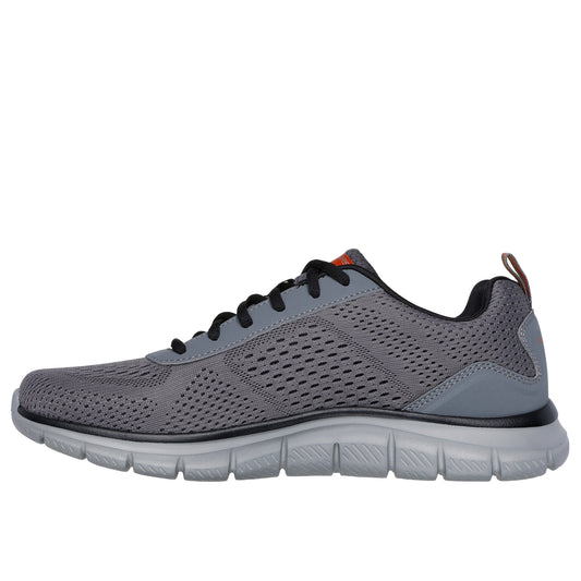 Skechers 232758 Track - Leshur Charcoal With Orange Trim Trainers