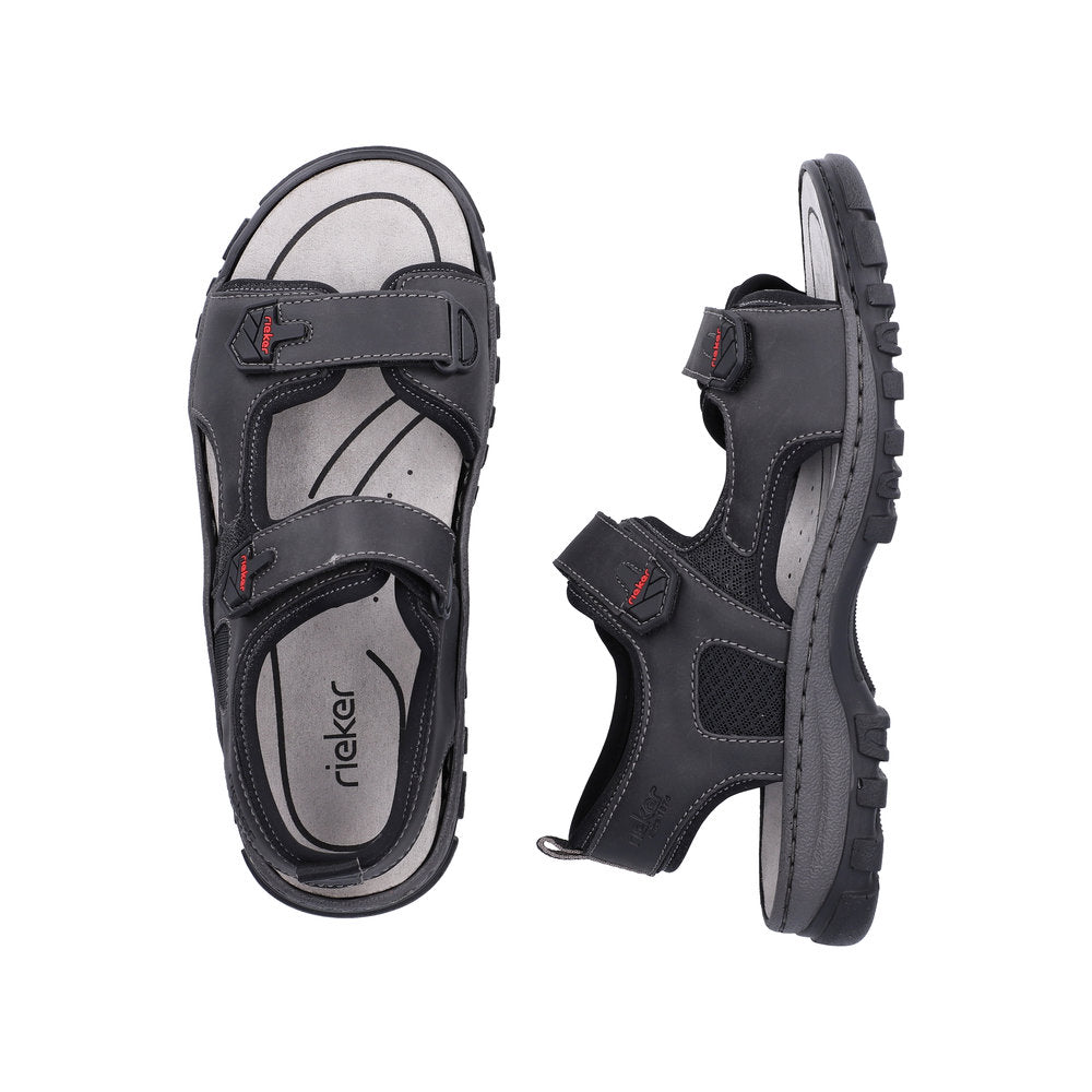Rieker 25055-00 Black Sandals