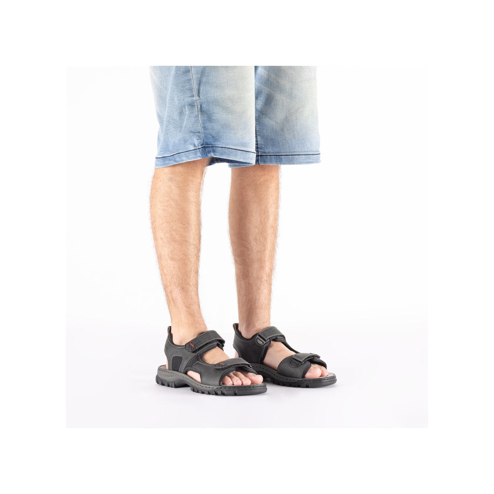 Rieker 25055-00 Black Sandals
