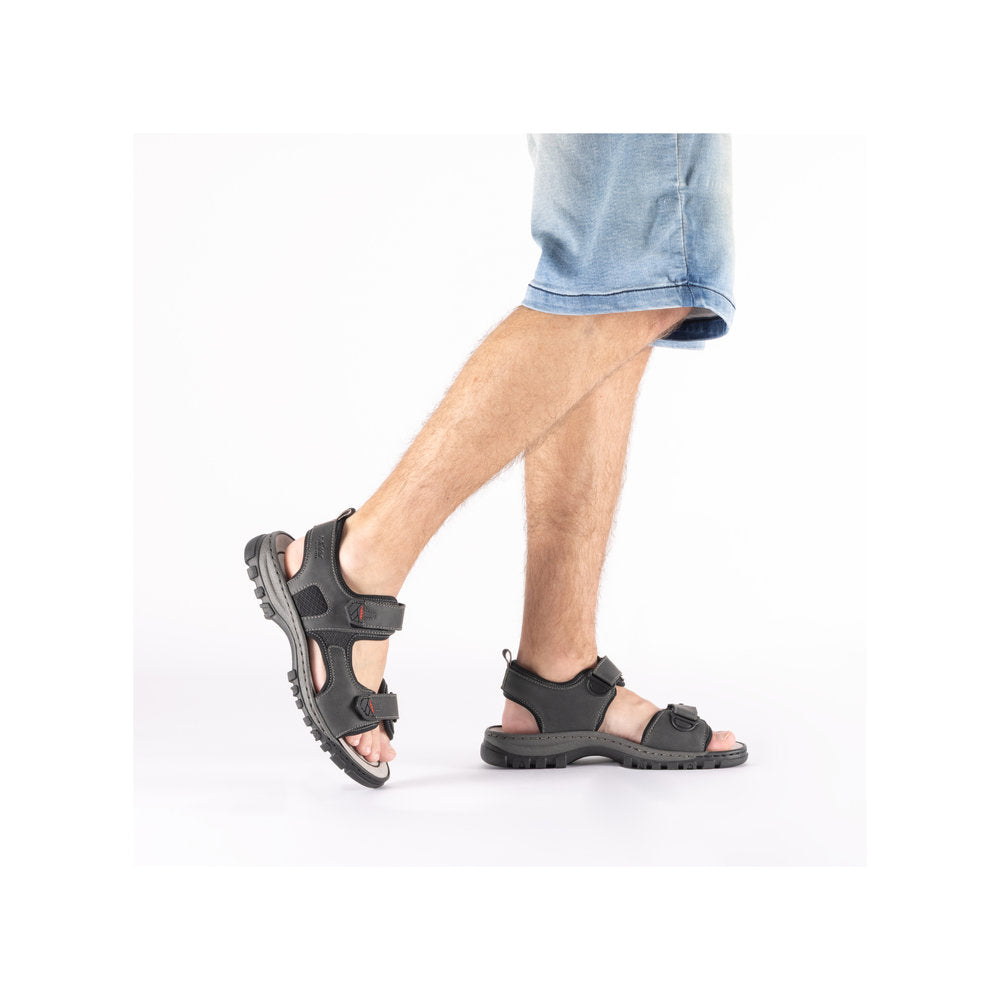 Rieker 25055-00 Black Sandals