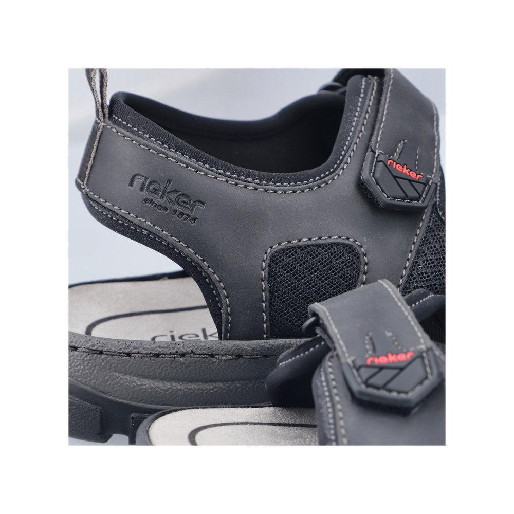 Rieker 25055-00 Black Sandals