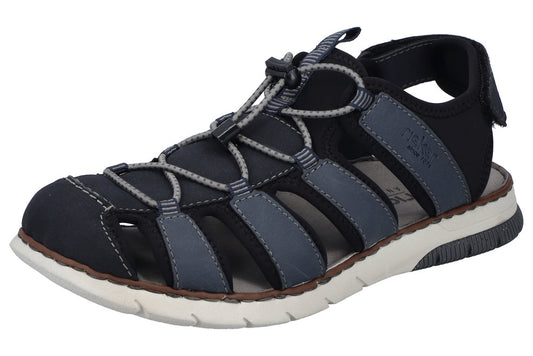 Rieker 25246-14 Pacific/Black/Denim Sandals
