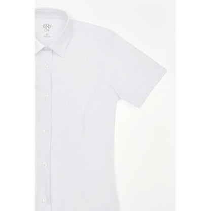 1880 Club 25306G 01 White Slim Fit Short Sleeve Blouses Twin Pack