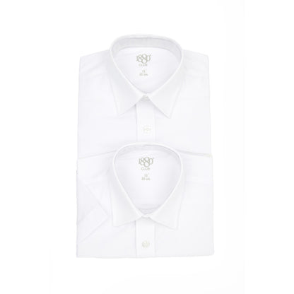 1880 Club 25306 01 White Slim Fit Short Sleeve Shirts Twin Pack