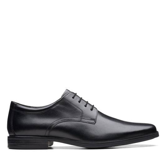 Clarks Howard Walk Black Leather Shoes