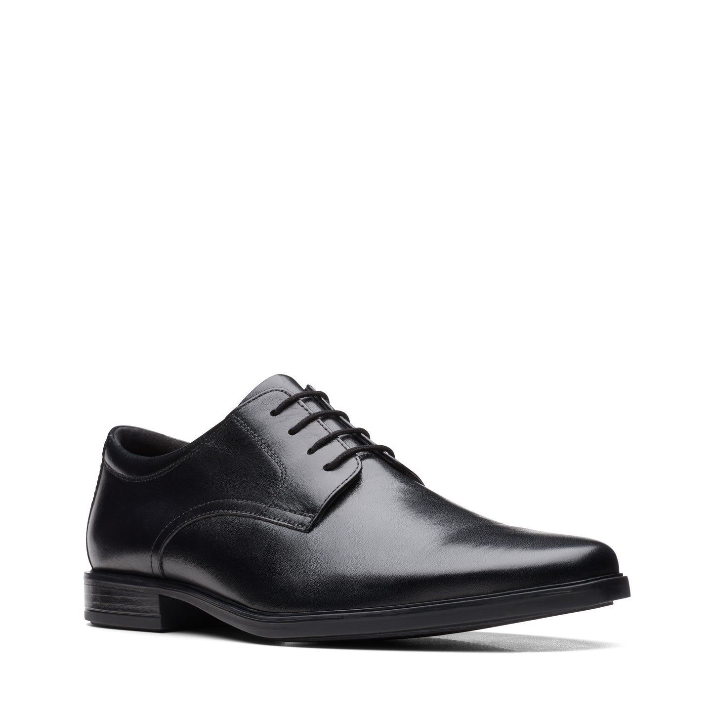 Clarks Howard Walk Black Leather Shoes
