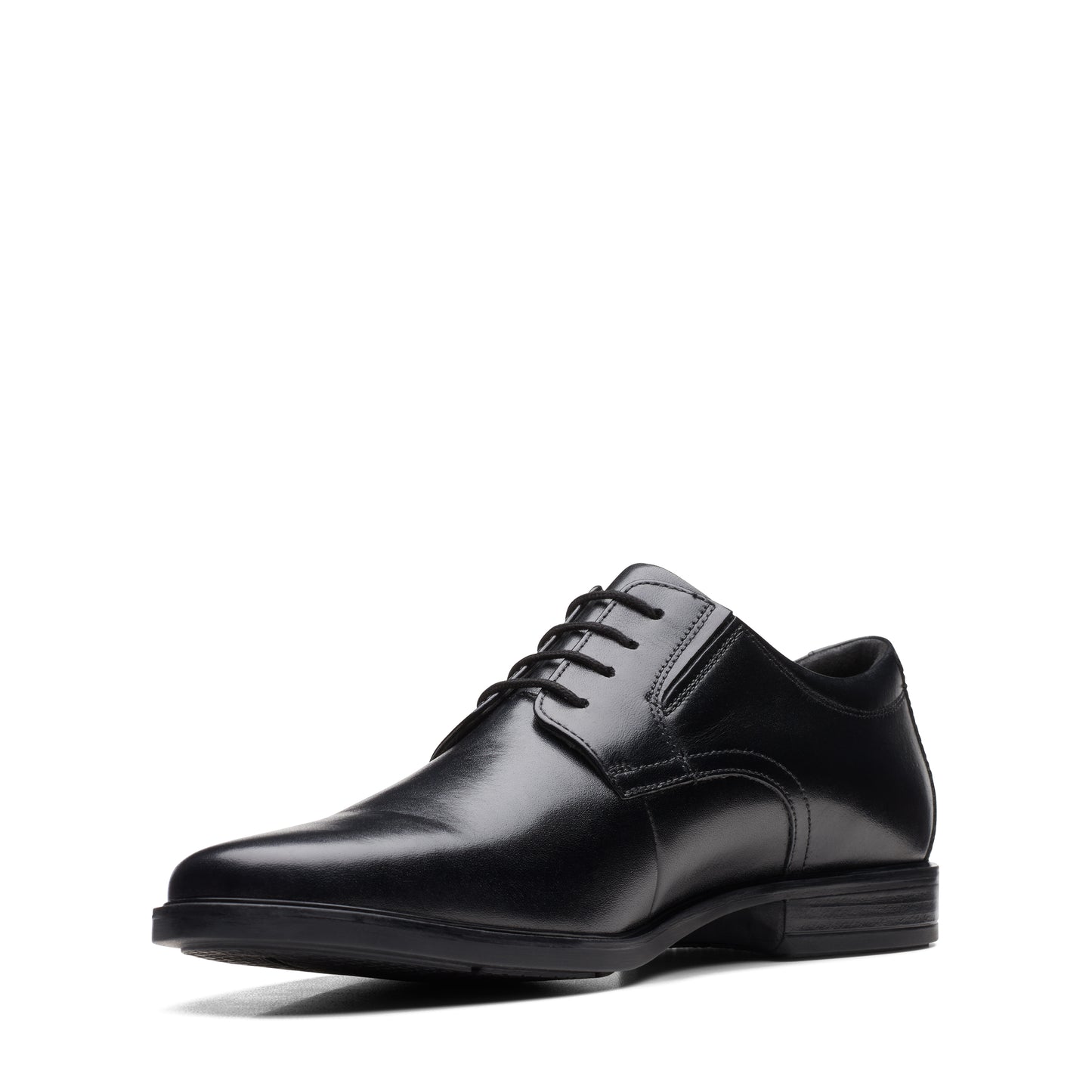Clarks Howard Walk Black Leather Shoes