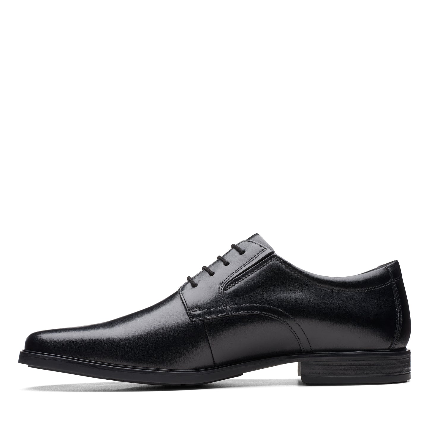 Clarks Howard Walk Black Leather Shoes