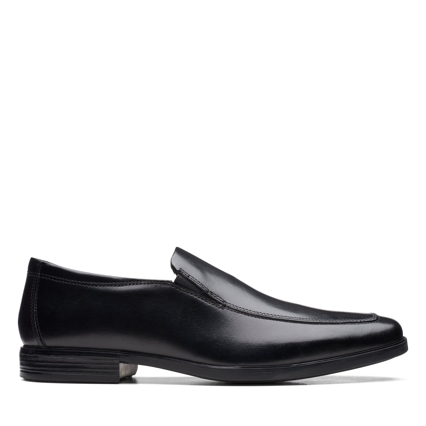 Clarks Howard Edge Black Leather Shoes