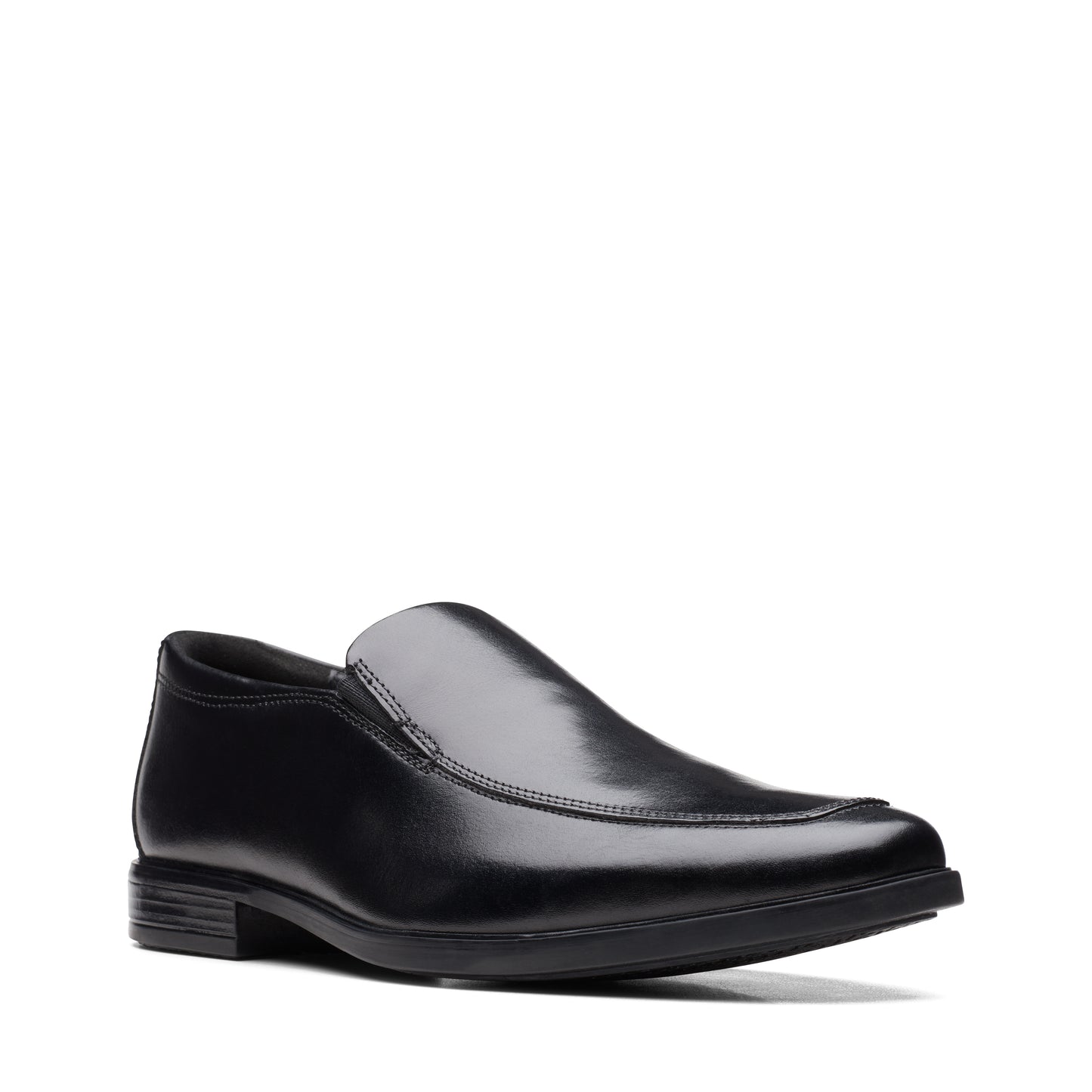 Clarks Howard Edge Black Leather Shoes