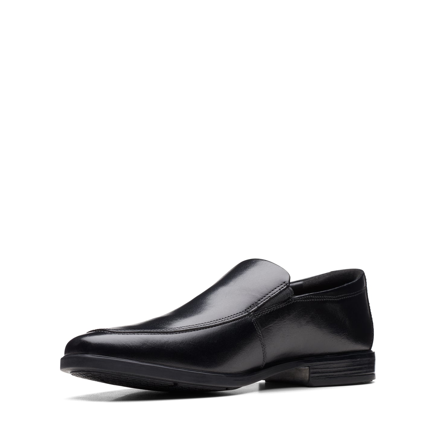 Clarks Howard Edge Black Leather Shoes