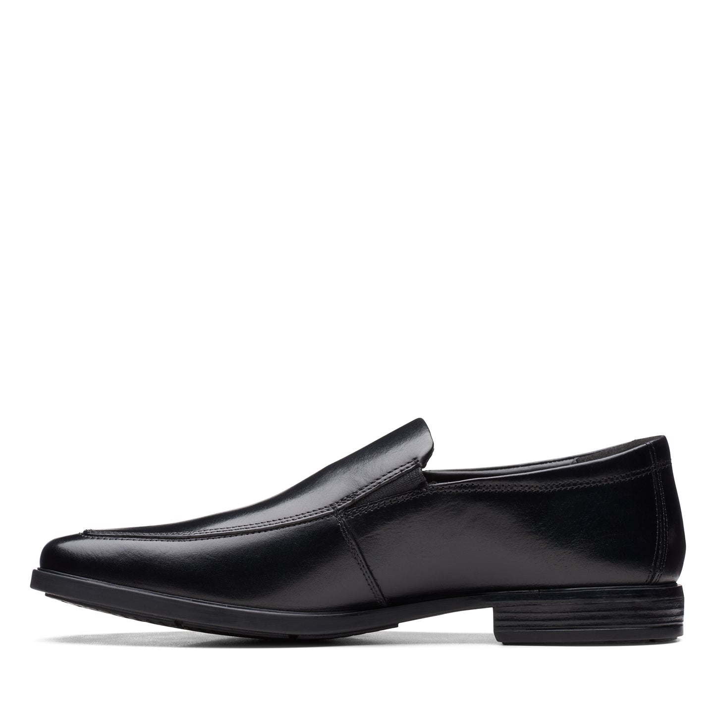 Clarks Howard Edge Black Leather Shoes