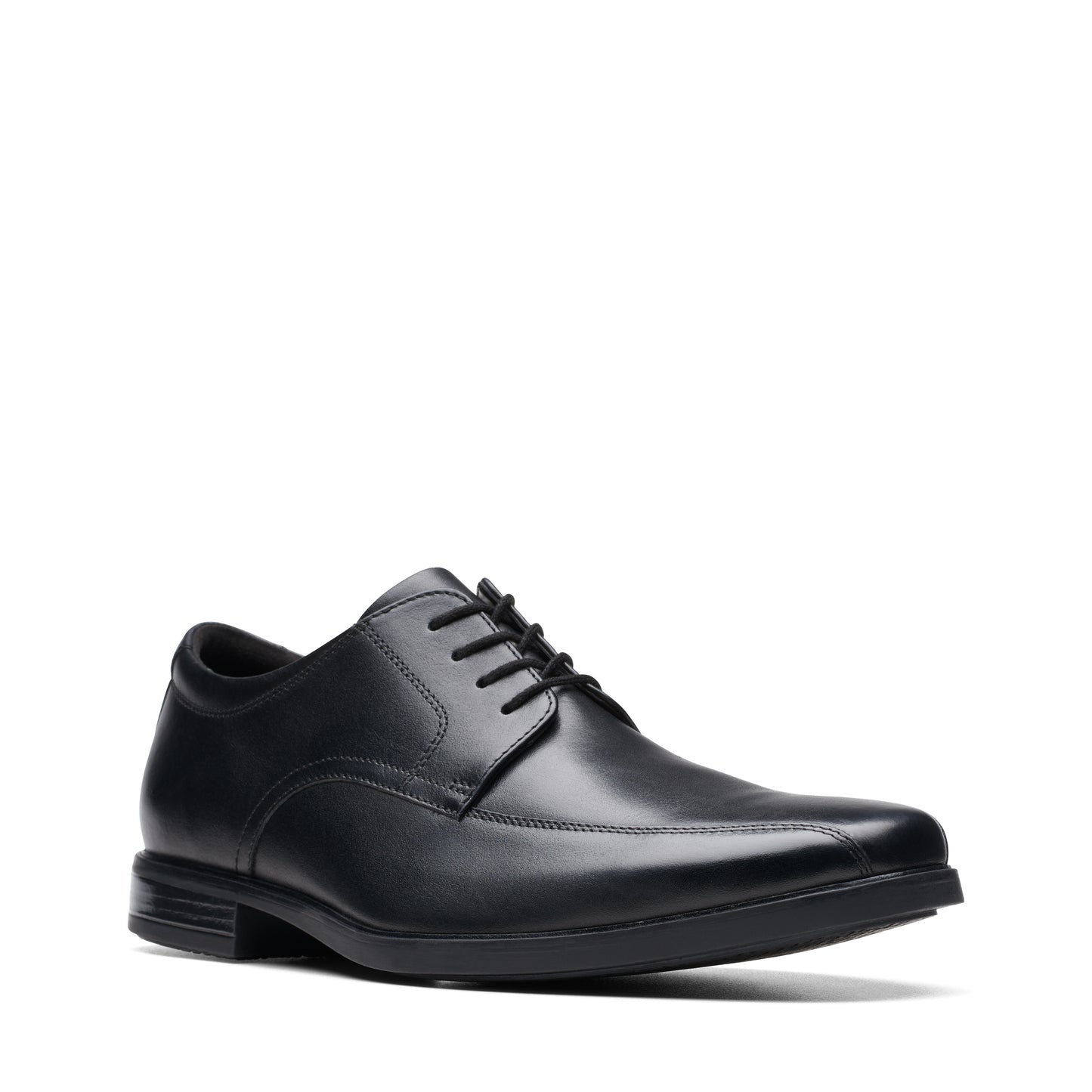 Clarks Howard Over Black Leather Shoes