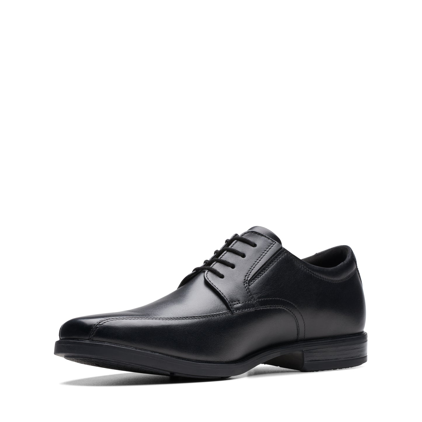 Clarks Howard Over Black Leather Shoes