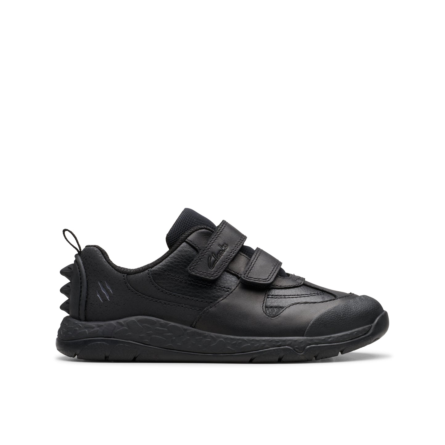 Clarks Steggy2 Pace Black Leather School Shoes