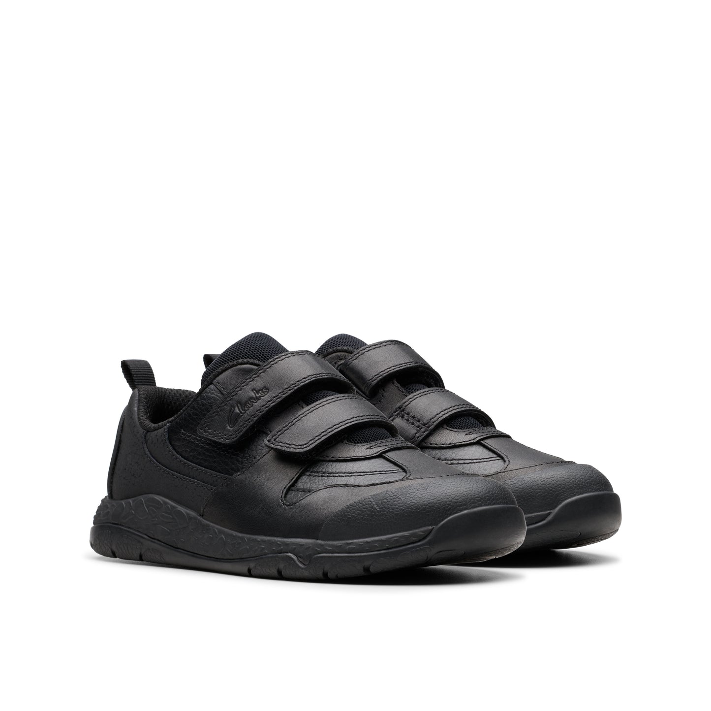 Clarks Steggy2 Pace Black Leather School Shoes