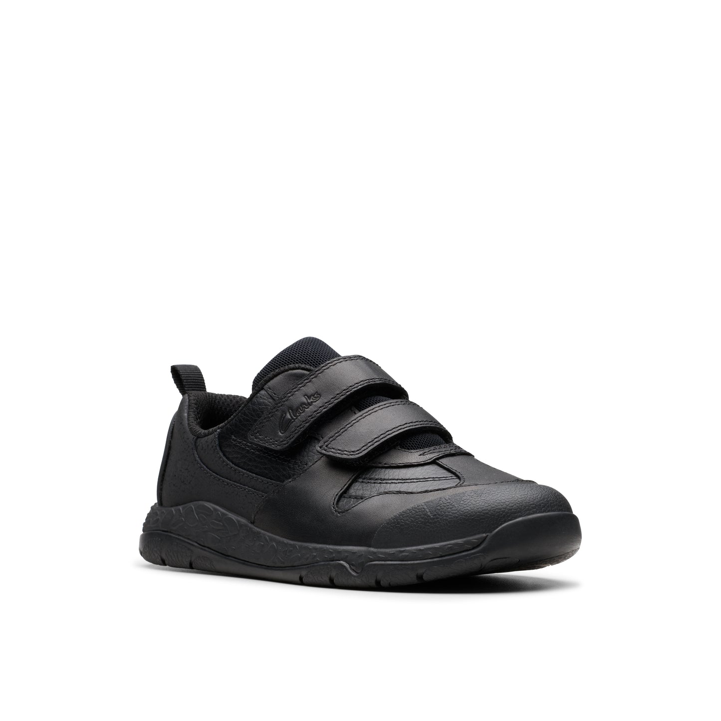 Clarks Steggy2 Pace Black Leather School Shoes