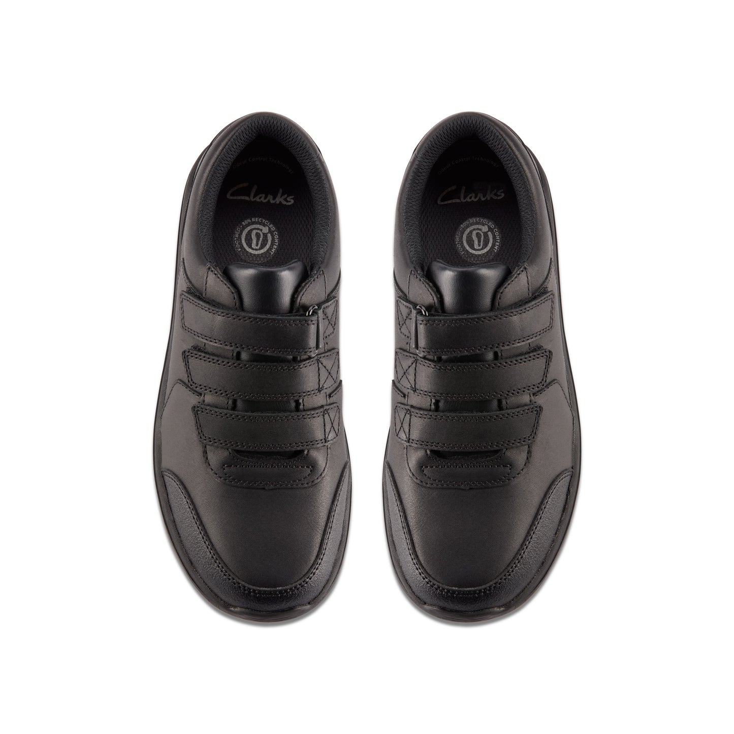 Clarks Daze Step Black Leather School Shoes