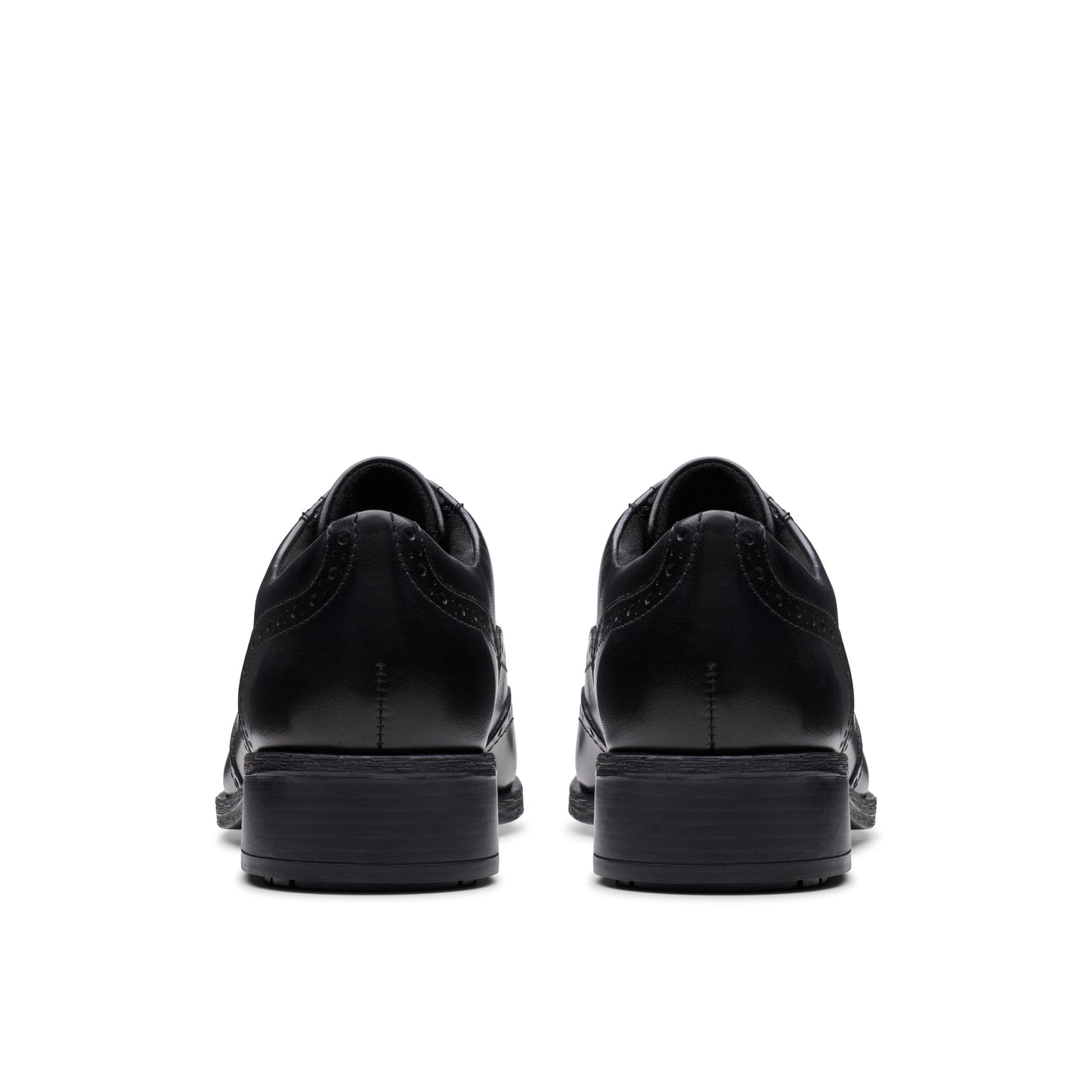 Clarks Havisham Oak Black Leather School Shoes